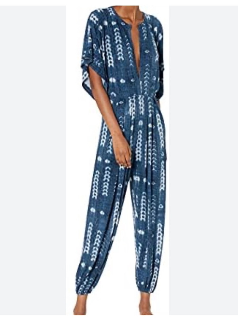 NORMA KAMALI Rectangle Jog Jumpsuit in Arrows XXS / 32